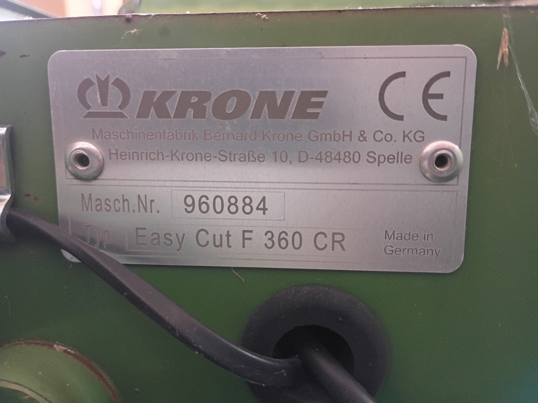 Krone F 360 CR Front Mower Conditioner